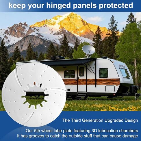 5th Hitch Hitch Lube Plate 10 بوصة لـ RV Camper Trailer Fifth Wheel Lube Plate ، وترقية الجيل الثالث بدون فوضى الشحوم ، وتثبيت 10 ثوانٍ خالية من الأدوات-1 حزمة in Saudi Arabia