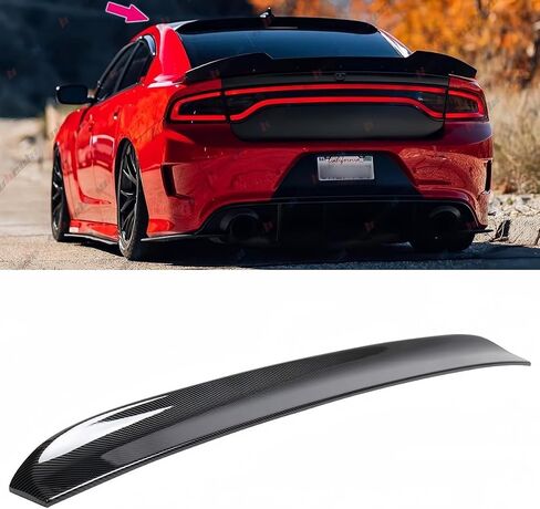 Rear Window Rooftop Spoiler Compatible with 2015-2023 Dodge Charger All Model, Duckbill Style Wing Fits for 15-23 GT Pursuit R/T SRT SRT8 SXT Scat Pack SE Enforcer Daytona (Glossy Black) in Saudi Arabia