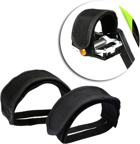 2 Pcs Black Beam Strap Pedal Straps Cycling Kids Bike Foot Pedal Straps Toe Clips Straps Tape for Fixed Gear Bike Pedals and Cleats Parts in Saudi Arabia