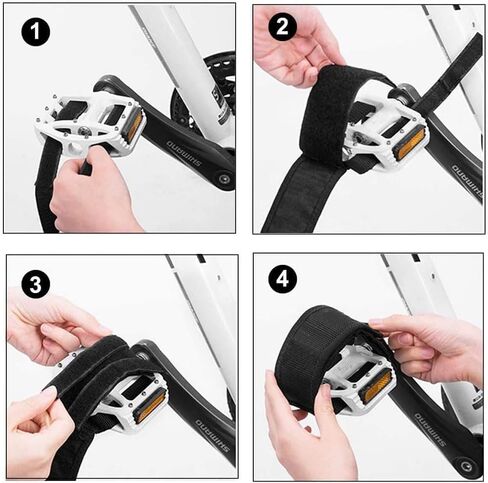2 Pcs Black Beam Strap Pedal Straps Cycling Kids Bike Foot Pedal Straps Toe Clips Straps Tape for Fixed Gear Bike Pedals and Cleats Parts in Saudi Arabia