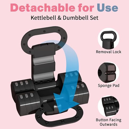 مجموعة kettlebell قابلة للتعديل ، مجموعات 4-in-1 خالية من kettlebell (5.5 رطل 7.7 رطل 9.9 رطل 12.1 رطل) للنساء ، مجموعة دمبل الوزن من 2 للتدريب على اللياقة البدنية المنزلية in Kuwait