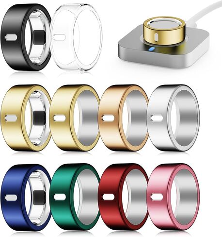 10 عبوات من الأغطية متوافقة مع Oura Ring 4/Gen 3 Heritage/Gen 3 Horizon، (غير متوافقة مع Oura 4 Ceramic)، الشحن مباشرة، واقي أصابع مرن من مادة TPU للتمرين والنساء والرجال مقاس 8 in Kuwait