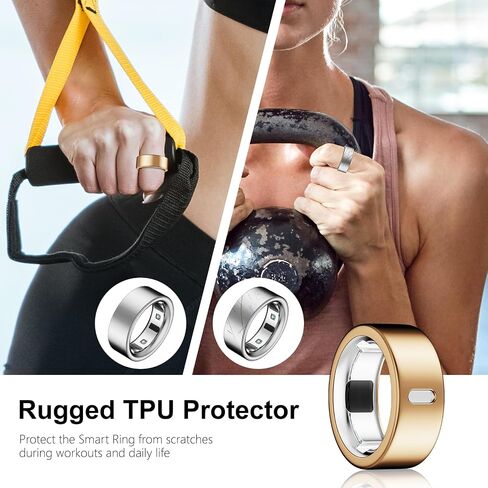 10 عبوات من الأغطية متوافقة مع Oura Ring 4/Gen 3 Heritage/Gen 3 Horizon، (غير متوافقة مع Oura 4 Ceramic)، الشحن مباشرة، واقي أصابع مرن من مادة TPU للتمرين والنساء والرجال مقاس 8 in Kuwait