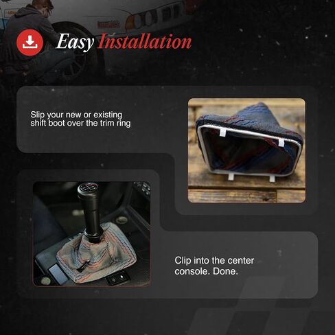 متوافق مع BMW E46 1997-2006 | تحول الإقلاع الحذاء إطار قاعدة الحلقة | مزيج نايلون ألياف الكربون | مقاومة الحرارة | صنع في الولايات المتحدة in Kuwait