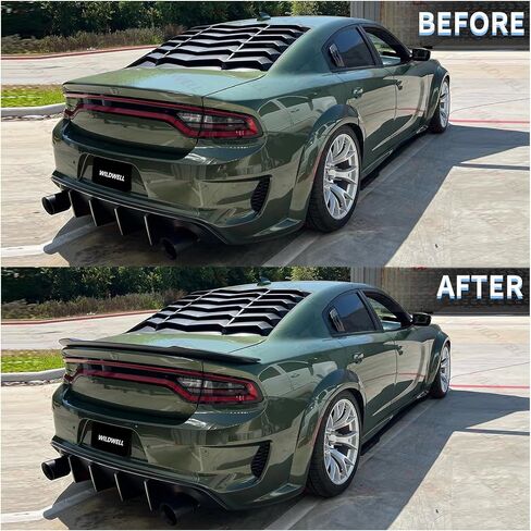 WildWell Rear Trunk Spoiler for 2015-2024 Dodge Charger SXT SRT Hellcat SE Daytona RT GT Pursuit ScatPack, Charger Rear Spoiler Hellcat Style Ducktail Wing Matte Black in Kuwait
