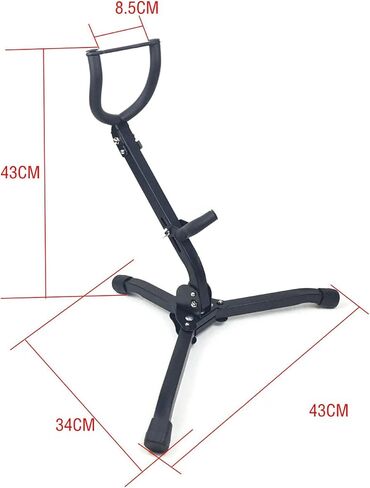 Alto/tenor Sax Stand Saxophone Holder Rack Versatile Anti Slip Lightweight Stable Tripod Stand Metal Triangle Base Foldable in Kuwait
