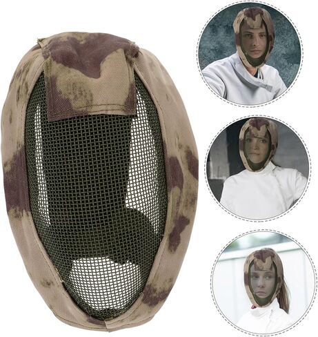 POPETPOP Fencing Mask Full Face Metal Mesh Protective Cover Comfortable Adjustable Straps Breathable Steel Mesh for Training and Sports Durable Impact Resistant Protective Fencing Mask in Saudi Arabia