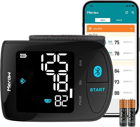 Blood Pressure Monitor Adult Cuff, Blood Pressure Cuff Monitor Wrist, Blood Pressure Machine Home Use 5.3-8.5" Irregular Heartbeat Monitoring APP Automatic Bluetooth High Accuracy Aspen Black in Saudi Arabia