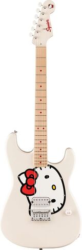 حزمة Fender x Hello Kitty White Stratocaster مع حقيبة الحفلة واللقطات والفيديو التعليمي لأوستن بازار in Saudi Arabia