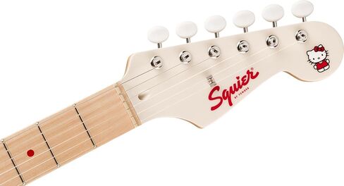 حزمة Fender x Hello Kitty White Stratocaster مع حقيبة الحفلة واللقطات والفيديو التعليمي لأوستن بازار in Saudi Arabia
