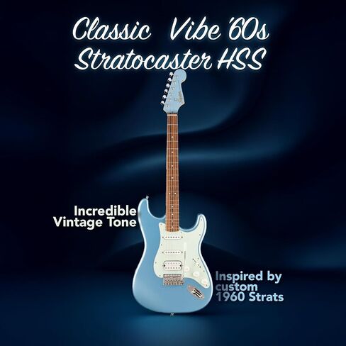 Fender Limited Edition Classic Vibe '60s Stratocaster HSS 6-String Right-Handed Electric Guitar with Poplar Body, Maple Neck, and Indian Laurel Fingerboard (Ice Blue Metallic) in Saudi Arabia