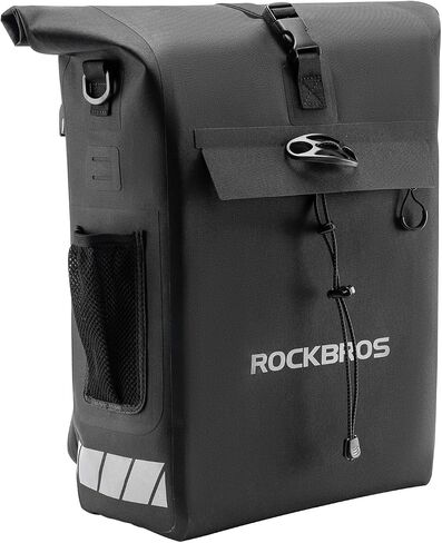 ROCKBROS حقيبة الدراجة ذات الرف الخلفي مقاومة للماء حقيبة رف الدراجة مع مشبك تثبيت الخوذة حقيبة رف الدراجة الخلفية قابلة للفصل وأشرطة الكتف القابلة للتحويل مناسبة لجميع رفوف المقعد الخلفي بسعة 18 لتر in Saudi Arabia
