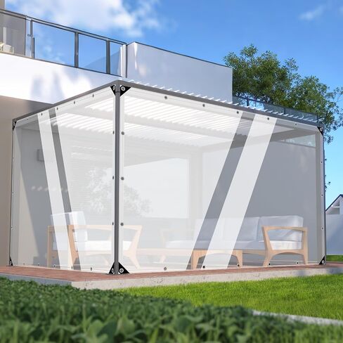 Clear Tarp, 5x7ft Clear Tarps with Grommets,14 MiL Heavy Duty Waterproof with Reinforced Edge for Patio and Pavilion,Porch and Outdoor Garden Pet Hutch Roof in Saudi Arabia