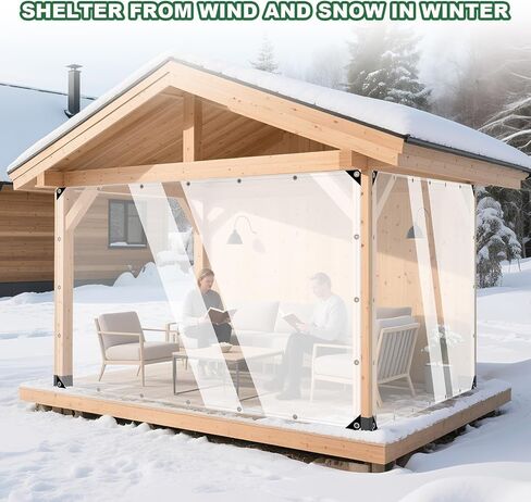 Clear Tarp, 5x7ft Clear Tarps with Grommets,14 MiL Heavy Duty Waterproof with Reinforced Edge for Patio and Pavilion,Porch and Outdoor Garden Pet Hutch Roof in Saudi Arabia
