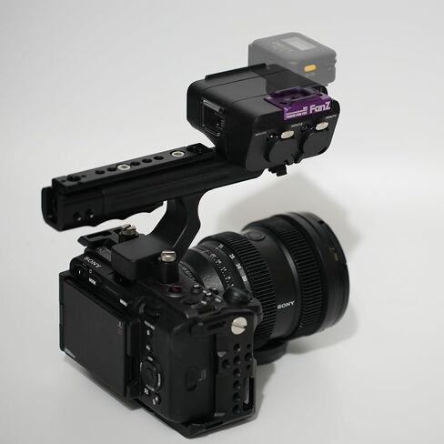 مجموعة ملحقات الصوت XLR لجهاز Sony FX3/FX2/FX30 - مقبض ميكروفون مع محول تركيب الحذاء البارد وقطع الغيار in Kuwait