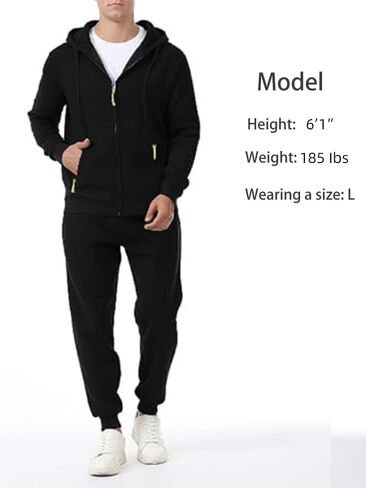 Mens Tracksuits Set Hoodies 2 Peices Sweatsuits for Men Casual Athletic Jogging Suits in Saudi Arabia