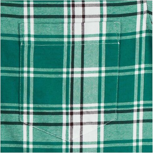 Men's Button Down Plaid Short Sleeve Work Casual Western Dress Shirt in Kuwait