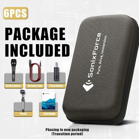 Dynamic Microphone - Premium Handheld Wired Mic with 16ft XLR to 1/4" Audio Cable - Professional Cardioid Vocal Microphone for Singing, Speaking, Karaoke & Living Stage in Kuwait