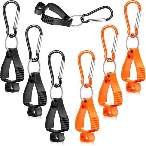Jetec 6 PCS Clips Glove Clips for Work Glove Holder Clips Grabber Clips لعقد القفازات إكسسوارات عمل الخوذات المشبك ، الأسود in Saudi Arabia