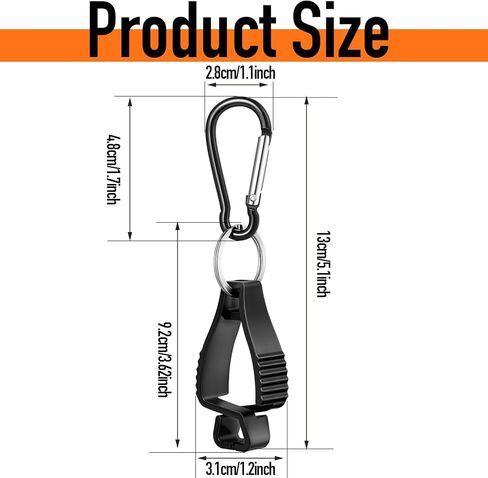Jetec 6 PCS Clips Glove Clips for Work Glove Holder Clips Grabber Clips لعقد القفازات إكسسوارات عمل الخوذات المشبك ، الأسود in Saudi Arabia