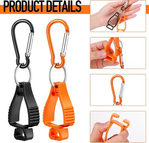 Jetec 6 PCS Clips Glove Clips for Work Glove Holder Clips Grabber Clips لعقد القفازات إكسسوارات عمل الخوذات المشبك ، الأسود in Saudi Arabia