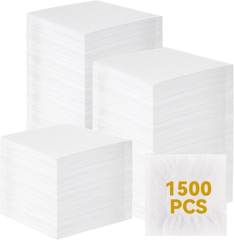 Henoyso 1000 Pack Black Cocktail Napkins Bulk 9.8 × 9.8 بوصة من المناديل الورقية 2 بوصة in Saudi Arabia