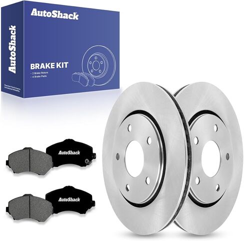 Autoshack Front Brake Kit Replacement for Chrysler Town & Country Dodge Journey 2008-2016 Grand Caravan AWD Disc Brake Rotor with Ceramic Brake Pad 11.9" (302.0 mm) RSCD63053-63053-1273-2-4 in Kuwait