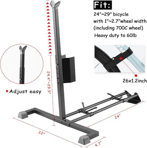 حامل دراجة عمودي من YueTong، مرآب لرف الدراجة، مستقيم وأفقي، تخزين داخلي للدراجات على الأرض. in Kuwait