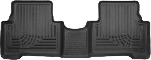 Husky Liners Weatherbeater Floor Mats | Fits 2021-2024 Hyundai Santa Fe | Front & 2nd Row, 3-pc Black - 95881 in Saudi Arabia