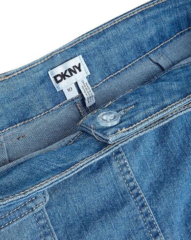 DKNY Girls Denim Skorts - High Waisted Girls Denim Skirt with Shorts Underneath Mini Kids Jean Skirt with Pockets (7-16) in Saudi Arabia