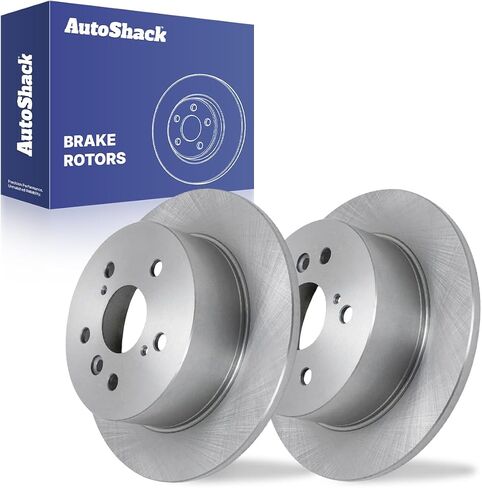 Autoshack Black Hat محفورة ودوارات فرامل محفوفة بالفرامل المقطوعة من طقم استبدال دوار الفرامل الخلفي لعام 2007-2011 Toyota Camry 2008-2012 Avalon 2007-2012 LEXUS ES350 2.4L 2.5L 3.5L V6 FWD PR41435LR in Kuwait
