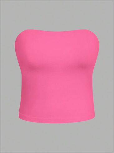 Floerns Women's Plus Size 2 قطعة صلبة بدون حمال in Saudi Arabia