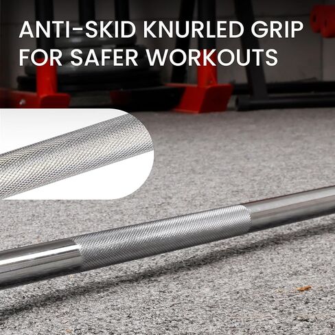 Fitvids Olympic Bar for Weightlifting and Power Lifting Barbell, 700-Pound Capacity, 5 Feet, 6 Feet, 7 Feet in Saudi Arabia