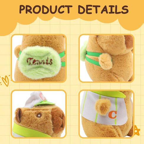 2 Pack Capybara Keychain Plush ، Capybara Peluche سلسلة مفاتيح لطيفة مع إكسسوارات حقيبة الظهر ، هدية حفلة عيد ميلاد الحيوانات الناعمة للبالغين ، سحر حقيبة (قبعة وظهر فرنسي) حقيبة ظهر) in Saudi Arabia