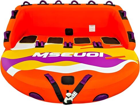 Inflatable Water Towable Tube for Boats Heavy-Duty 1-3 Rider Tow Tube with Reinforced Handles, Quick-Connect Tow Rope, Rapid Air Valve in Saudi Arabia