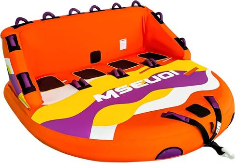 Inflatable Water Towable Tube for Boats Heavy-Duty 1-3 Rider Tow Tube with Reinforced Handles, Quick-Connect Tow Rope, Rapid Air Valve in Saudi Arabia
