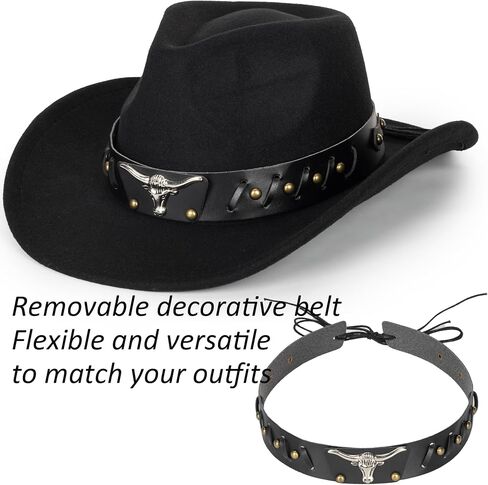 Vintage Western Cowboy Hat for Men Outback Cowgirl Hat M/L in Saudi Arabia