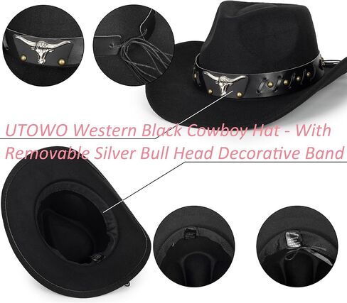 Vintage Western Cowboy Hat for Men Outback Cowgirl Hat M/L in Saudi Arabia