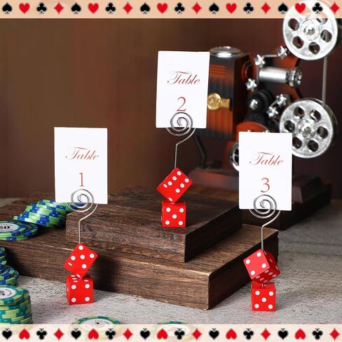 6 PCS DICE TABLE NUMBER DICE PLACE CARDALS KIT CHESS CHESS CASS CASINO CASION PLACE MOVALORS Party Supplies DEFORATION (Red Black White) in Saudi Arabia