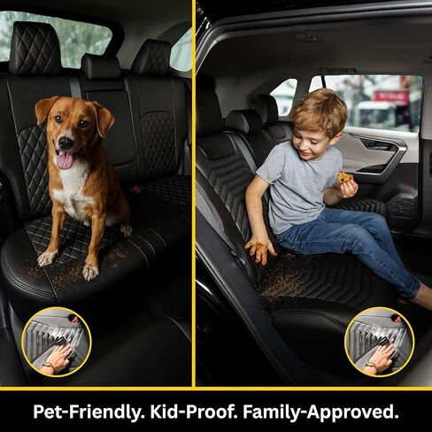 Lord Autofashion Toyota Camry Cover ، جلد ، مجموعة كاملة ، واقي مقعد السيارة (Black ، 2018-2024 Camry LE ، SE) in Kuwait