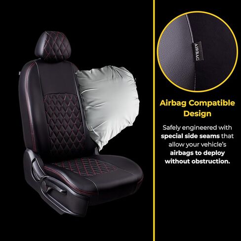 Lord Autofashion Toyota Camry Cover ، جلد ، مجموعة كاملة ، واقي مقعد السيارة (Black ، 2018-2024 Camry LE ، SE) in Kuwait