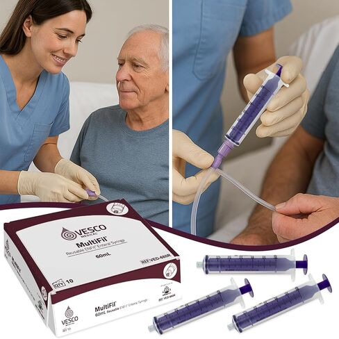 Multifil™ Reusable ENFit Tip Syringe w/Cap, 60ML - Non-Sterile (Pack of 30) in Saudi Arabia