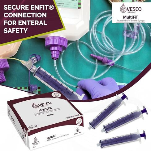 Multifil™ Reusable ENFit Tip Syringe w/Cap, 60ML - Non-Sterile (Pack of 30) in Saudi Arabia