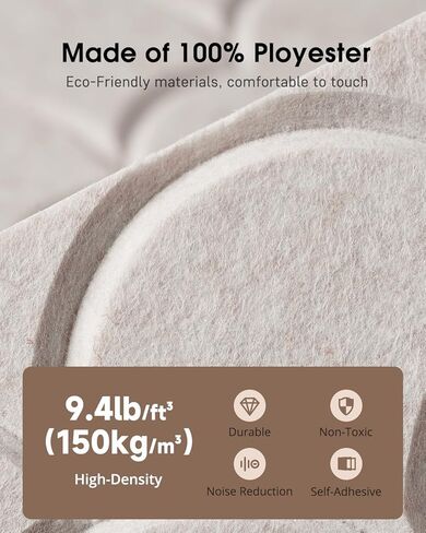 12 حزمة من الألواح الإسفنجية المقاومة للصوت للجدران، ألواح صوتية ذاتية اللصق، 12 بوصة × 12 بوصة × 0.4 بوصة، لوحات مقاومة للصوت للجدران، والأبواب، والسقف، والمكتب المنزلي باللون الأبيض in Kuwait