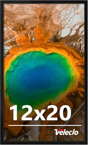 12x30 إطار صورة لعرض الجدار ، إطار صورة سوداء 12 × 30 مع شبكي مقاوم ، إطار ملصق مستقر ومتين 12 × 30 لعرض الجدار ، مجموعة هدايا مختارة ، 1 حزمة in Kuwait