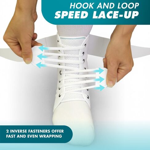ASO Speed Lacer Ankle Stabilizer, Black, X-Small in Saudi Arabia
