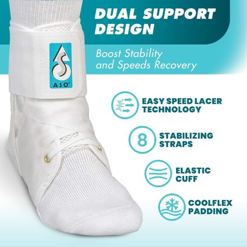 ASO Speed Lacer Ankle Stabilizer, Black, X-Small in Saudi Arabia