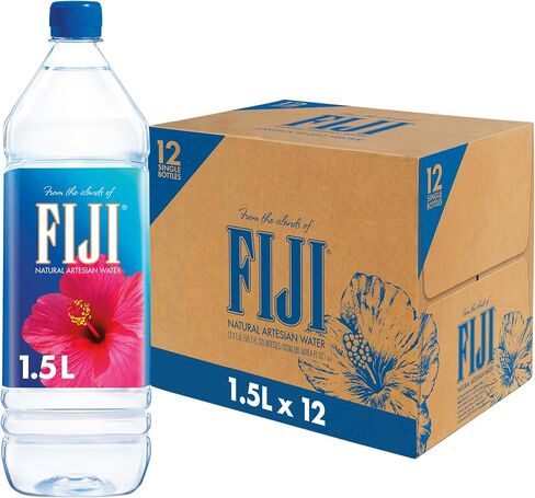 Fiji Natural Artesian Water 1.5 Liters / 50.7 FL Ounce (حزمة 12) - 100 ٪ شوارد طبيعية in Saudi Arabia