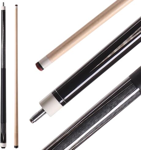 58 inch Canadian Maple Pool Cue Stick 19/20/21 Ounces Available, 13mm Fiber Leather Tip Billiard Cue, Irish Linen Wrap Cues for Beginner, Commercial and Home Entertainment in Saudi Arabia