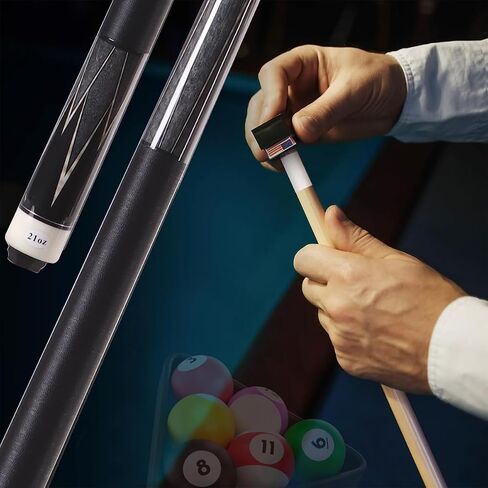 58 inch Canadian Maple Pool Cue Stick 19/20/21 Ounces Available, 13mm Fiber Leather Tip Billiard Cue, Irish Linen Wrap Cues for Beginner, Commercial and Home Entertainment in Saudi Arabia